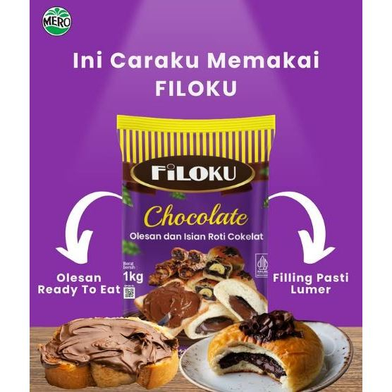 

Filoku Coklat Pasta Filling 1kg/ Selai coklat Filoku/ Chocofilling/ Filoku coklat filling