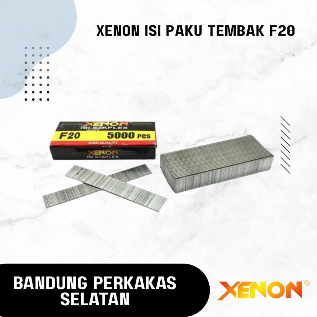 

XENON Isi Paku Tembak F20 - Refill Air Nailer Gun Paku Tembak Staples Bit Finish Nail F 20