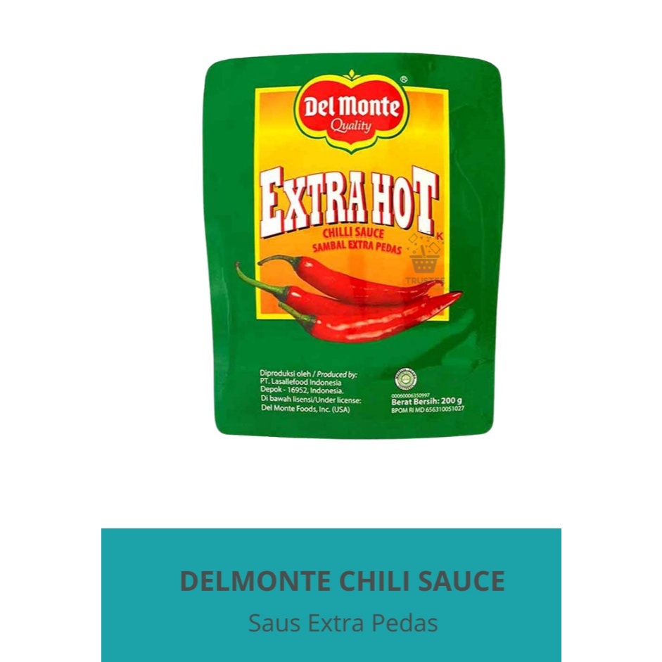 

Delmonte Saus Tomat Ketchup 200gr Saos Sambal Extra Hot Chilli Sauce Sachet BBQ Grill 250gr saus kfc mcd finna