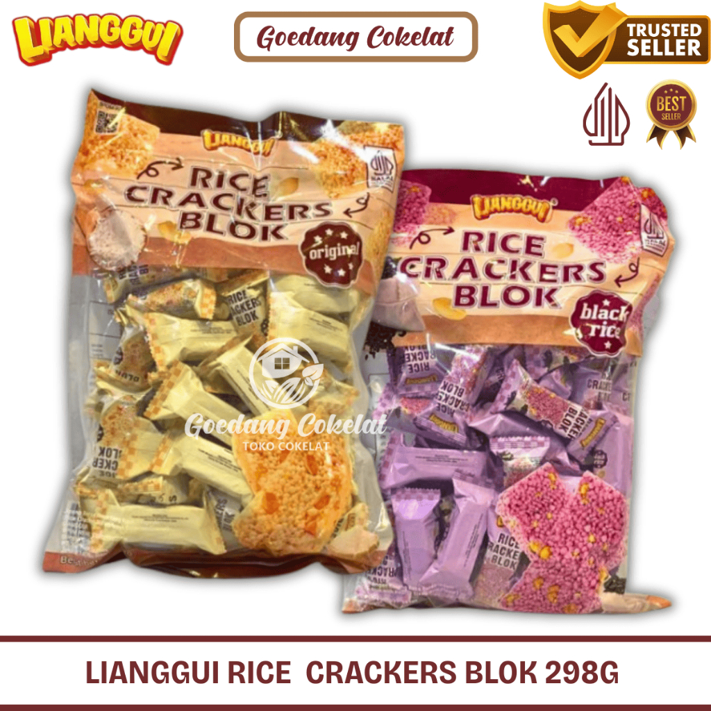 

Lianggui Rice Crackers Blok Snack Krekers Beras Rasa Original Black Rice 298g