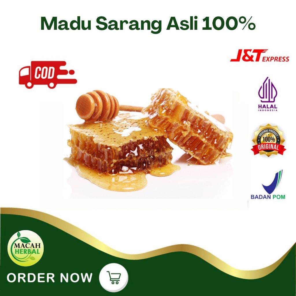 

Madu Sarang Asli 100% Tanpa Campuran 250gr | 500gr | Sarang Madu Hutan Raw & Murni Malivera