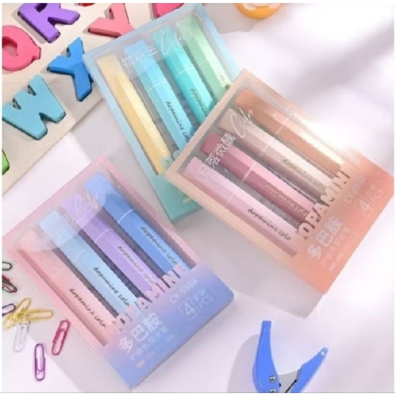 

Stabilo Highlighter Set isi 4 Pcs Warna Gradient Pastel