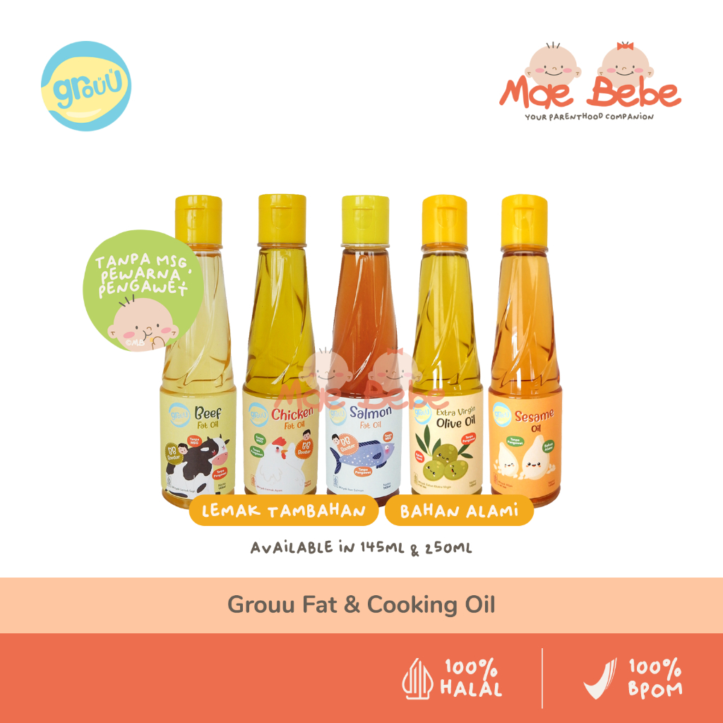 

[PROMO] Grouu Fat & Cooking Oil Minyak Lemak Tambahan MPASI Anak EVOO Wijen