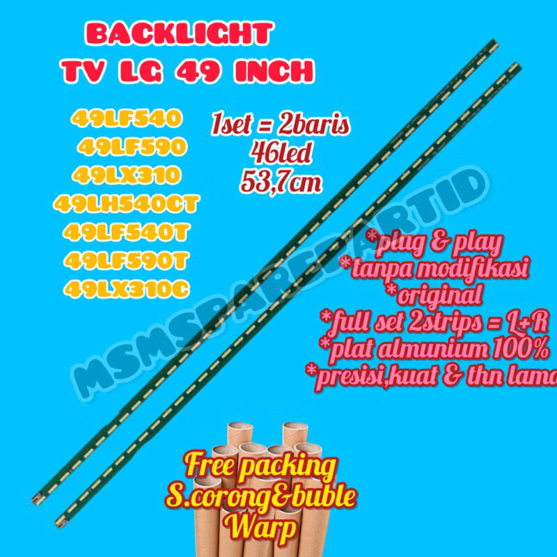 BACKLIGHT TV LED LG 49LF540T 49LF590T 49LX310C 49LH540T 49LF540 49LF590 49LX310 49LH540
