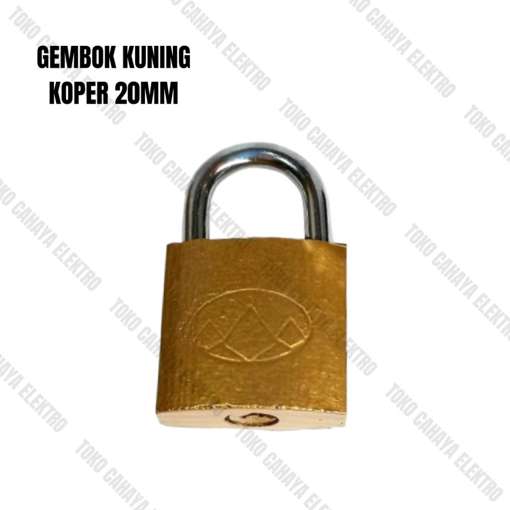 GEMBOK KUNCI GEMBOK KOPER KECIL PADLOCK GEMBOK LEMARI KUNING 20MM BISA COD