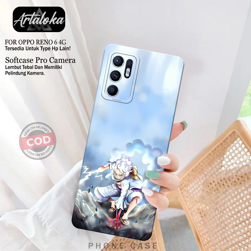 Softcase Hp Oppo Reno 6 4G Fashion Case Anime Case Oppo Reno 6 4G Silikon TPU Pro Camera Casing Oppo