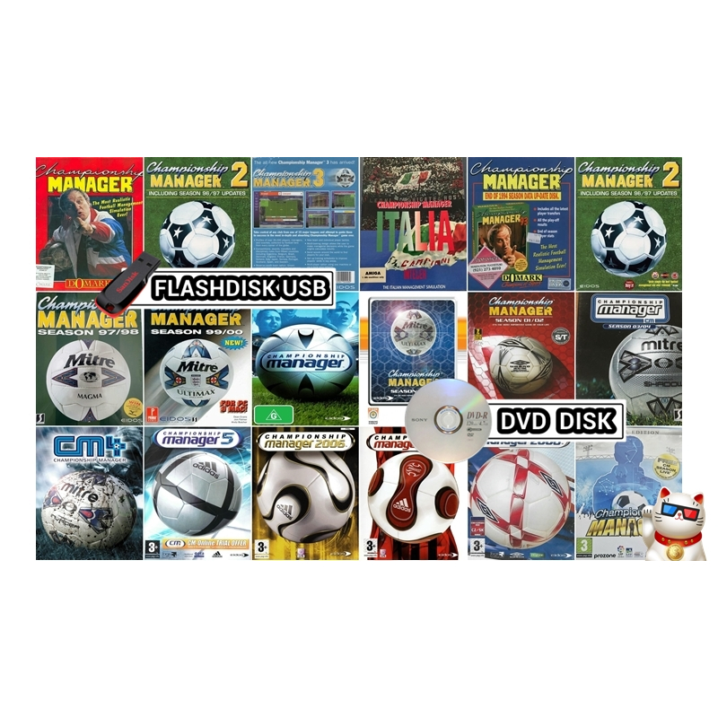 Championship Manager PAKET SUPER LENGKAP Game untuk Komputer PC Laptop Notebook