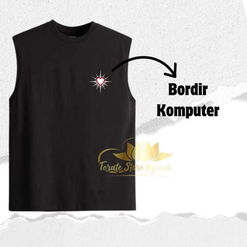 Kaos Singlet Sinar Kaos Hati Bersinar Bordir Kaos PSHT Sinar