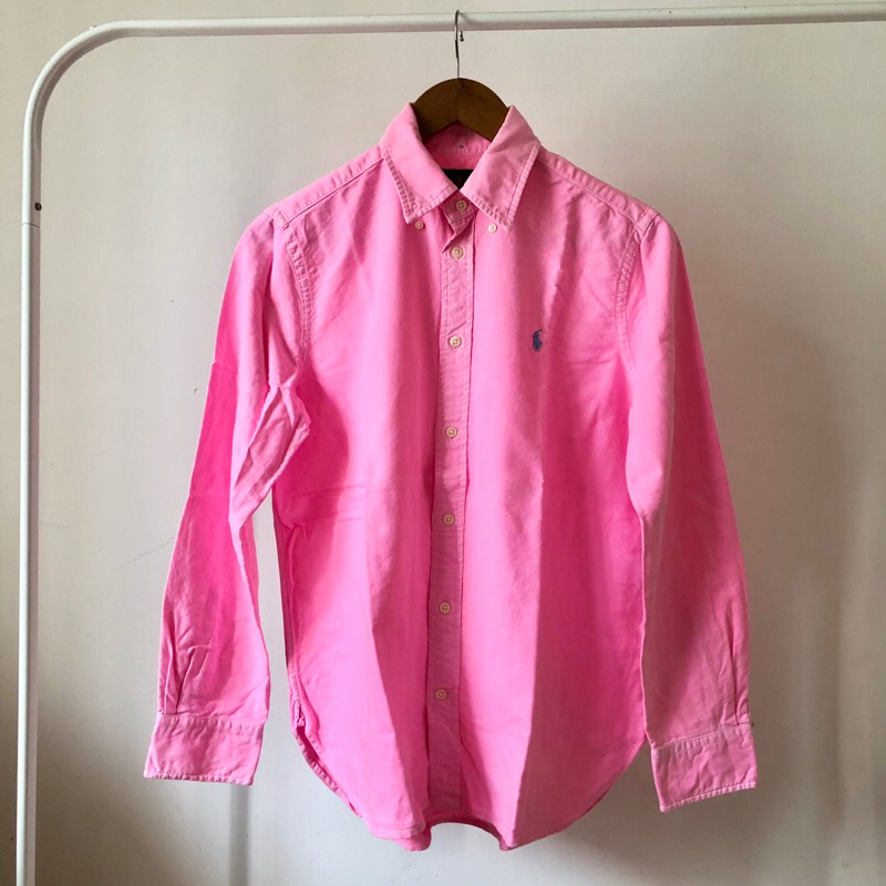 [preloved] Ralph Lauren - Kemeja Polo RL Pria Warna Pink Muda Size M
