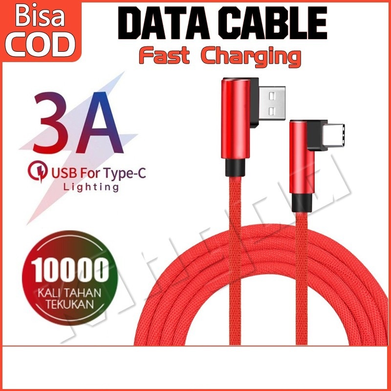 KABEL DATA 3A FAST CHARGING GAMING KABEL LIGHTNING TYPE C /Kabel Data Type C