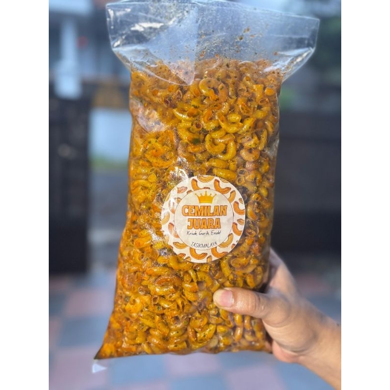 

kemasan 500g makaroni cikruh daun jeruk bumbu melimpah makanan ringan