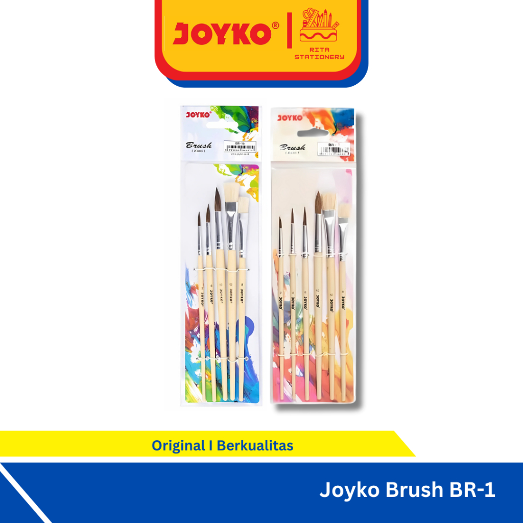 

Joyko Kuas Set BR-1 /BR-16 Koas Lukis Cat Akrilik / Air - 1 pack