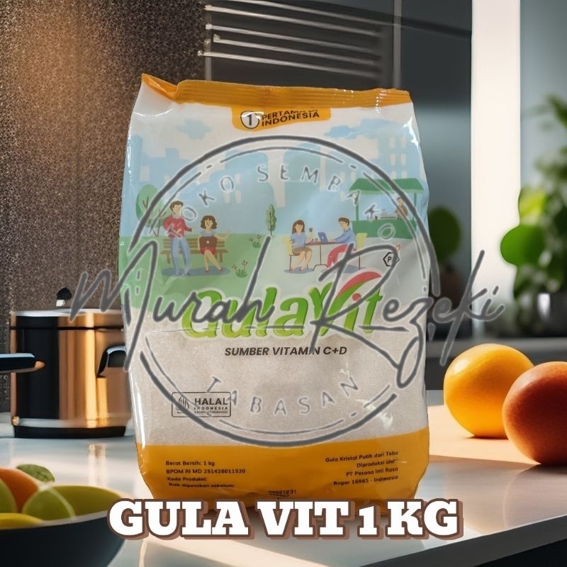

Gula Vit Kemasan 1 kg / Gula Pasir Putih Manis Alami Sumber Vitamin C dan D