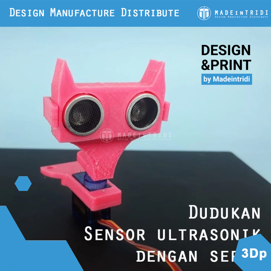 Madeintridi casing Servo Bracket mount HC-SR04 Ultrasonic Sensor