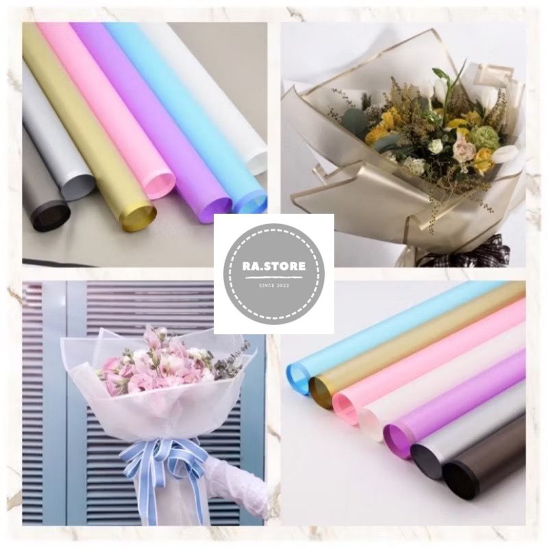 

KERTAS BUNGA FLOWER WRAPPING KERTAS BUNGKUS BUNGA SEMI TRANSPARAN LINE (ecer)