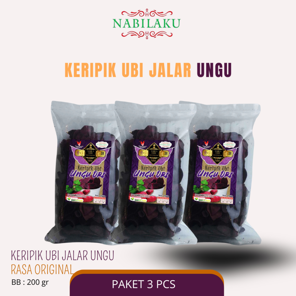 

NABILAKU - Snack Keripik Telo Ungu Original 150 gr - 3 Pcs