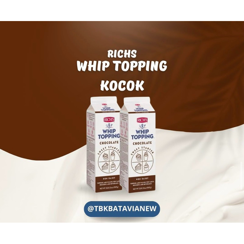 

RICH RICHS RICH’S Whip Chocolate 907 Gram Whipping Cream Cokelat