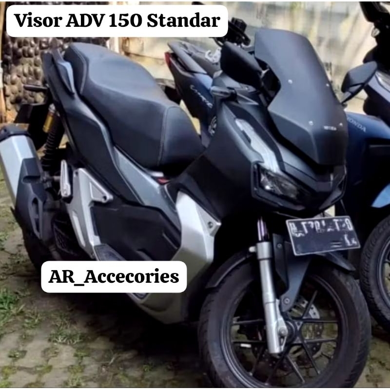 Visor Windshield Honda ADV 150 ADV 160 model Standar Ori Original Warna Smoke Rayben Hitam Doff