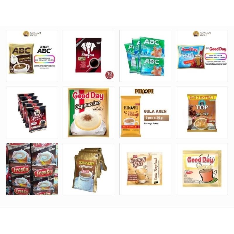 

KOPI SACHET ANEKA VARIAN MERK