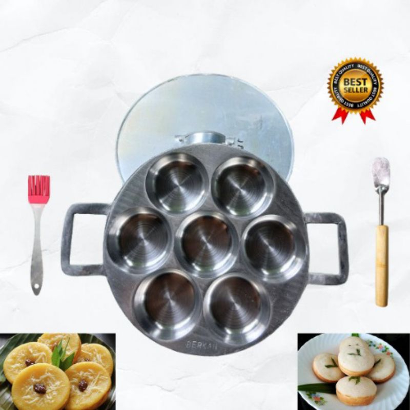 Cetakan bikang lumpur apem jumbo isi 7 lubang