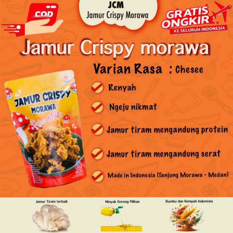 

Jamur Krispy Morawa cheese keju 100 gr