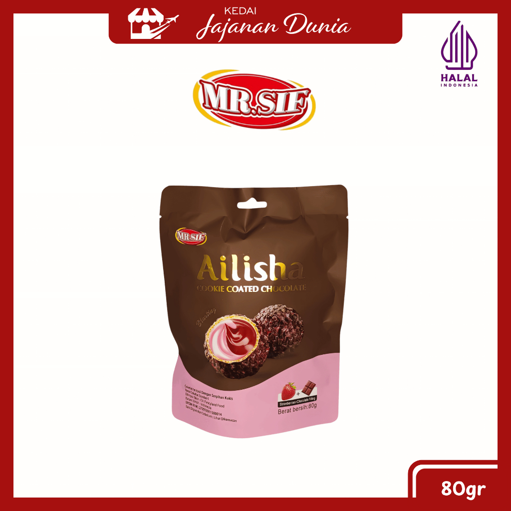 

Bella Belli Mr.Sif Ailisha Cookie Coated Chocolate 80Gr Golden Chocolate 66Gr