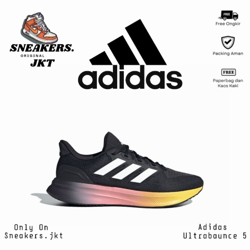Sepatu Running Adidas Ultrabounce 5 Black Multicolor/Black Original