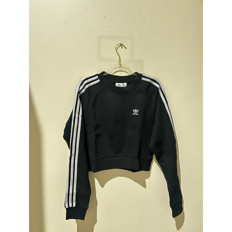 ADIDAS SWEATER CROP BLACK - PRELOVED