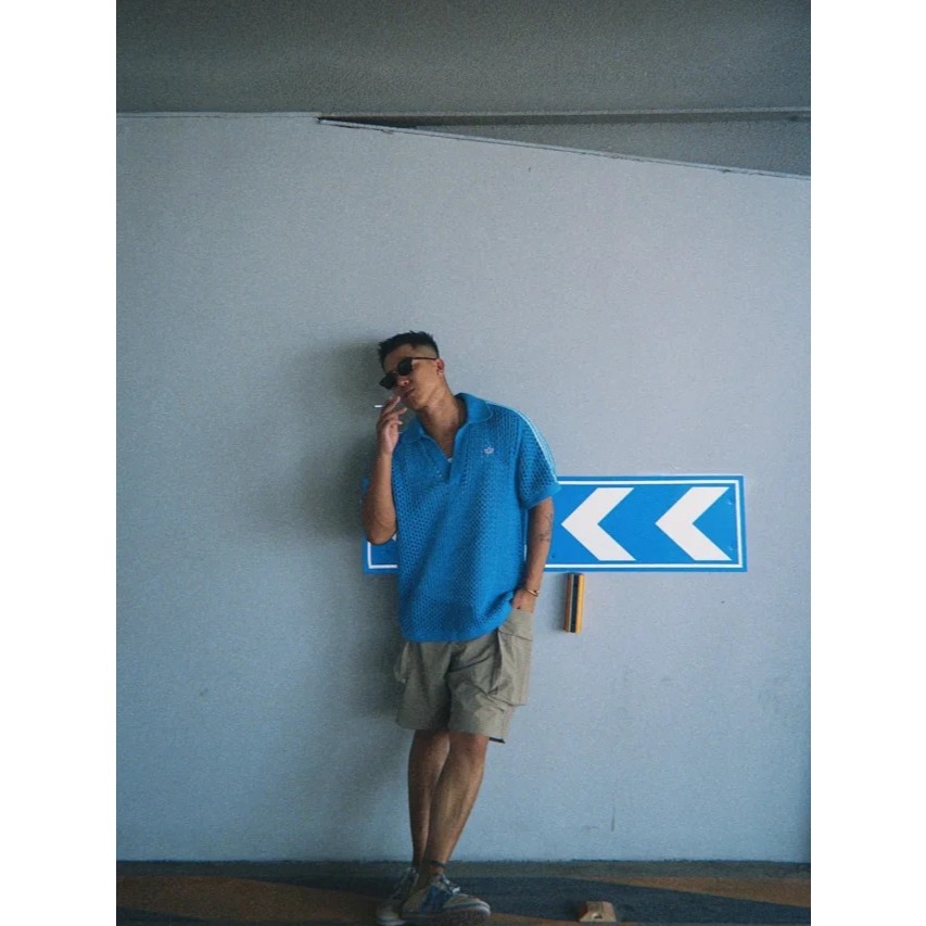 adidas Originals x CLOT By Edison chen Unisex Crochet Polo Shirt