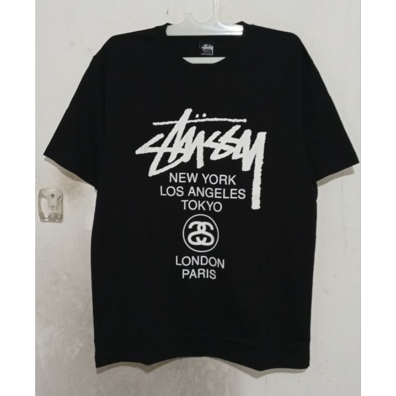 STUSSY WORLD TOUR BLACK T-SHIRT