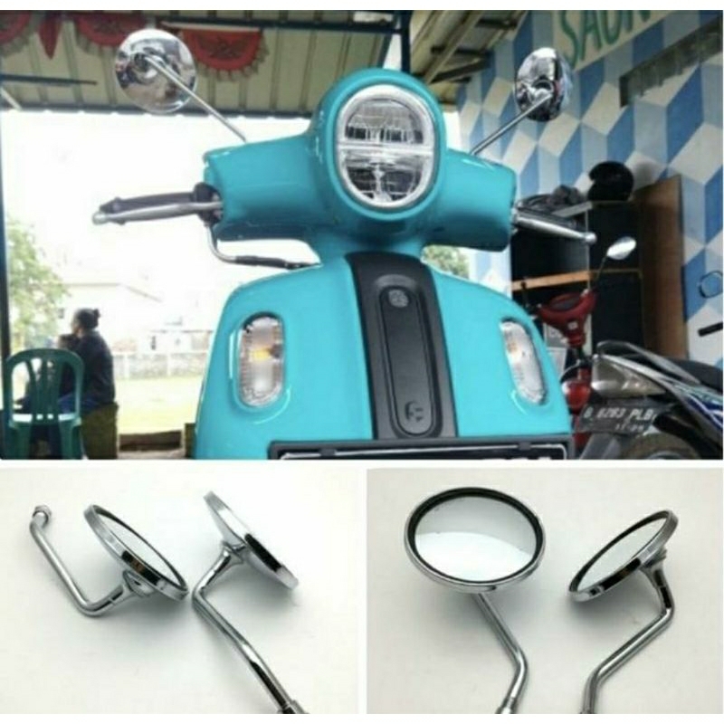 Spion Bulat Chrome Motor Yamaha Fazio Model Klasik Restro