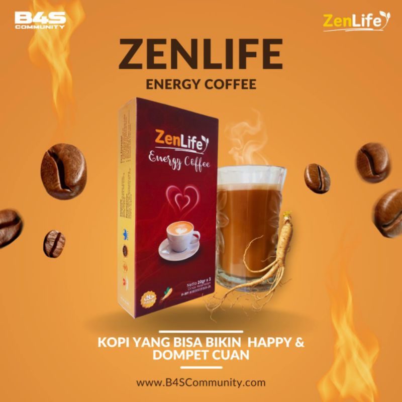 

ZENLIFE COFFEE 1 Box isi 5 sachet Energi Cofee