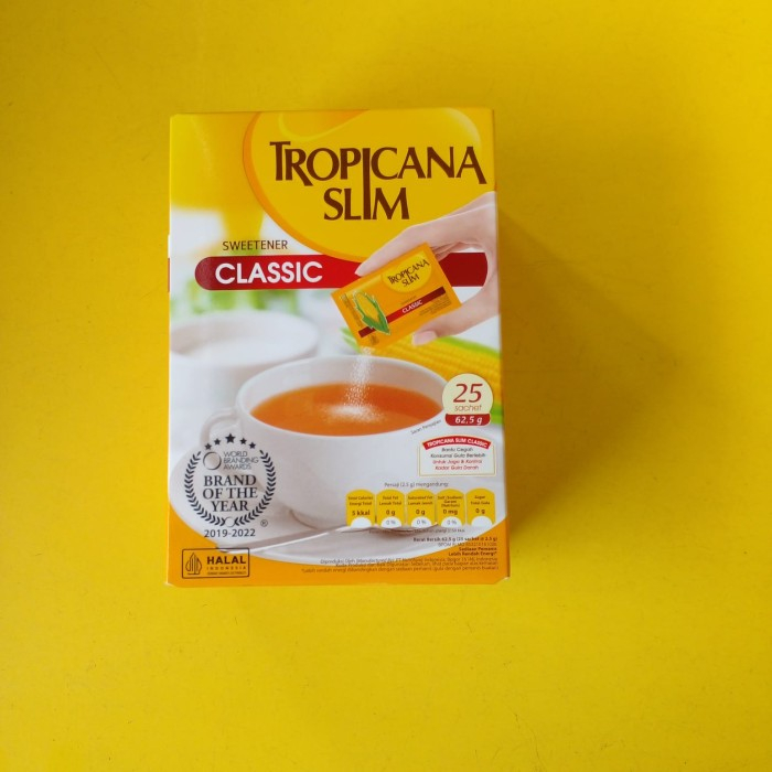 

TROPICANA SLIM SWEETENER LOW CALORI CLASSIC BOX 25X2.5g
