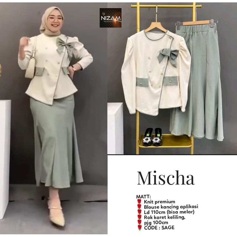 Mischa Set Rok Knit || Setelan Rok wanita Knit