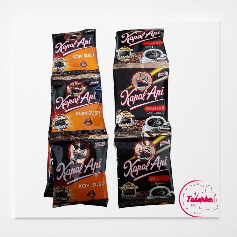 

Kopi Kapal Api Kopi Susu Renceng (10 x 31gr)//Kopi Kapal Api Mantap Renceng (10 x 24gr)