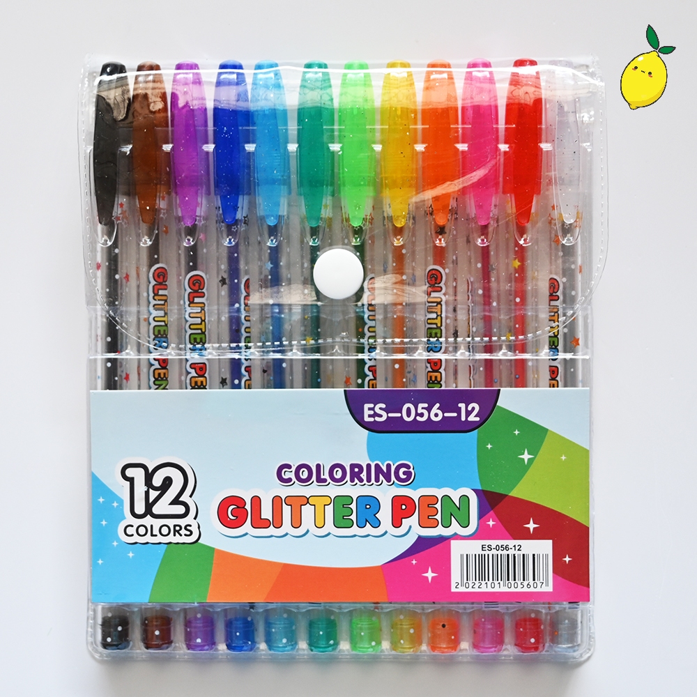 

Pen Glitter / Pulpen Glitter Set 12 Warna