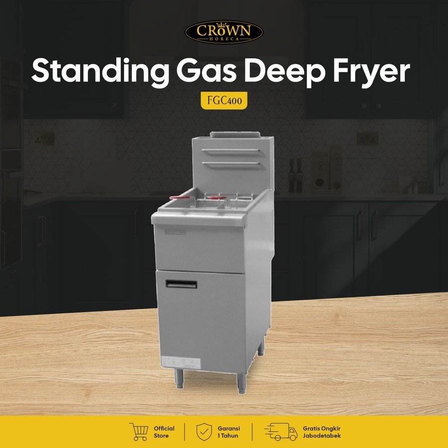 FGC-400 Standing Gas Deep Fryer - Crown Horeca