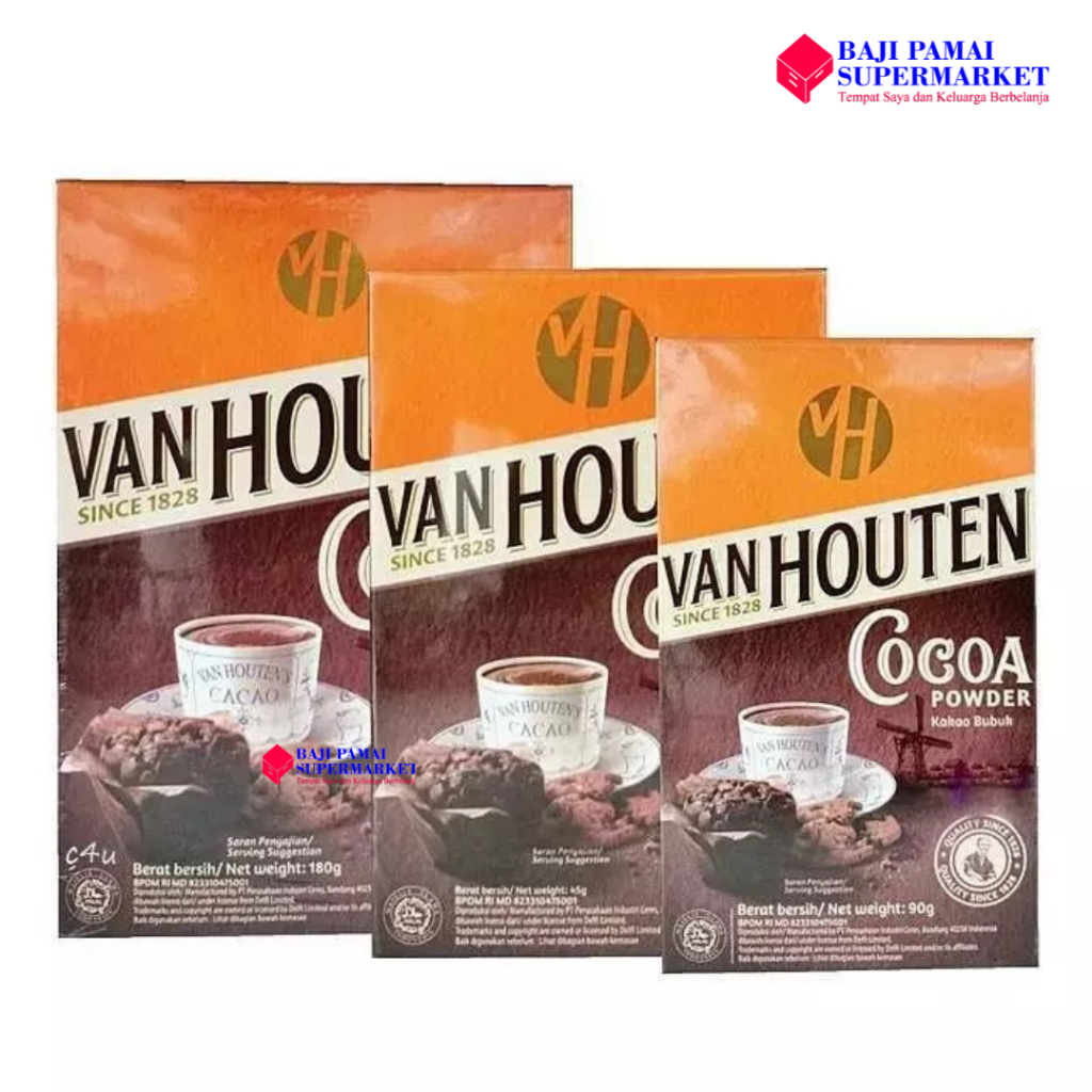 

Cocoa VAN HOUTEN 40gr / 80gr / 165gr - Cocoa Powder - Coklat Bubuk