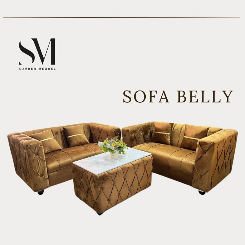 SOFA BELLY 2 + 2 + MEJA HPL