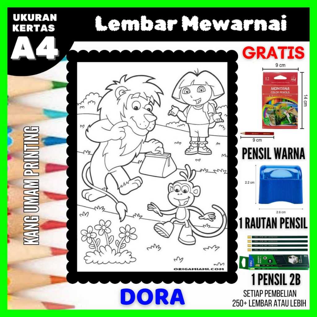 

Lembar Mewarnai Gambar Dora the Explorer Semua Usia Bagian 02, Sketsa , Kertas Mewarnai , Drawing