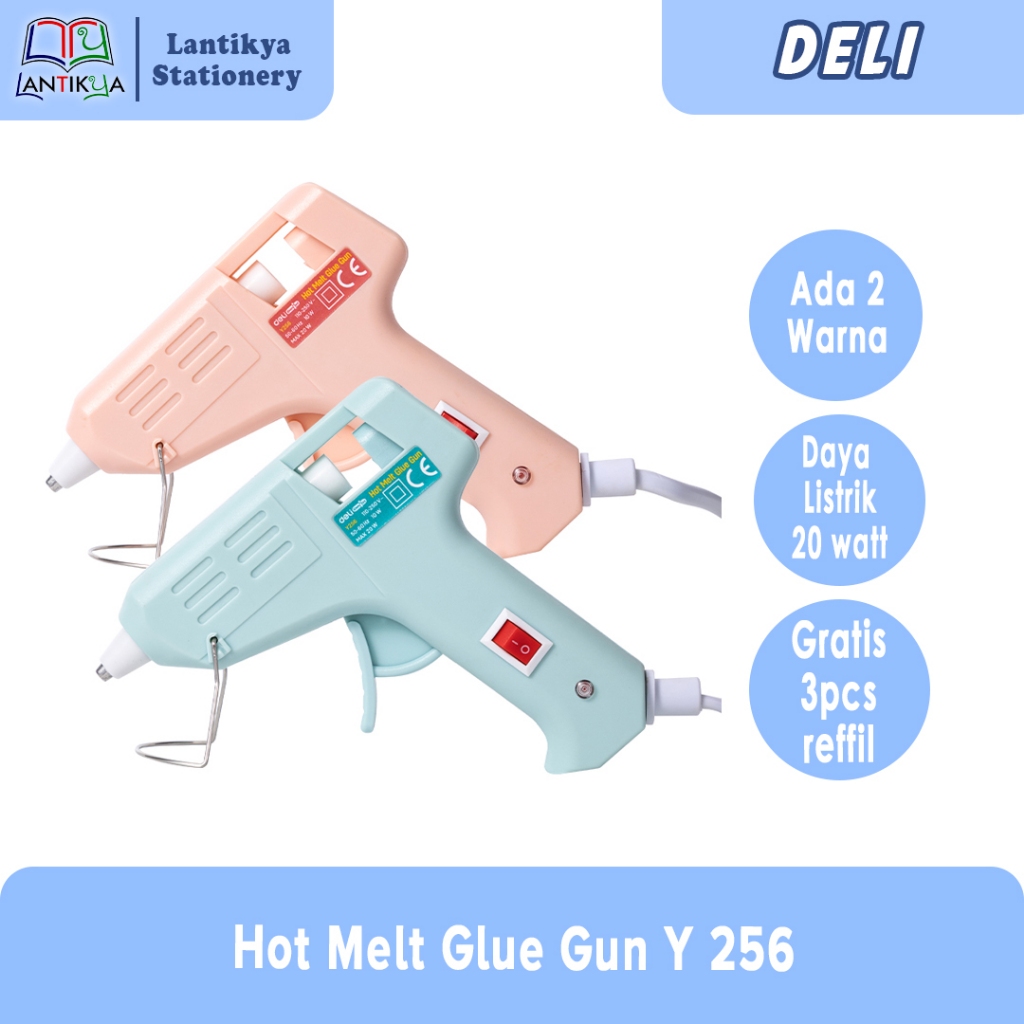 

Deli Hot Melt Glue Gun / Alat Lem Tembak 20W / Y 256