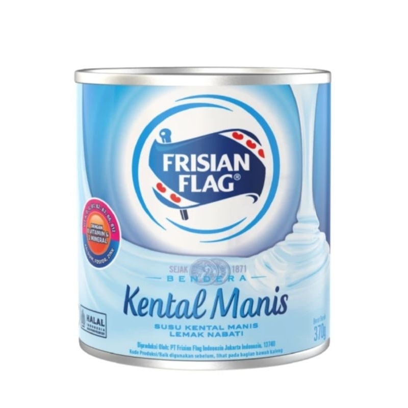 

OBRAL !! Frisian Flag Kental Manis Putih Lemak Nabati Kaleng 370gr Susu Bendera