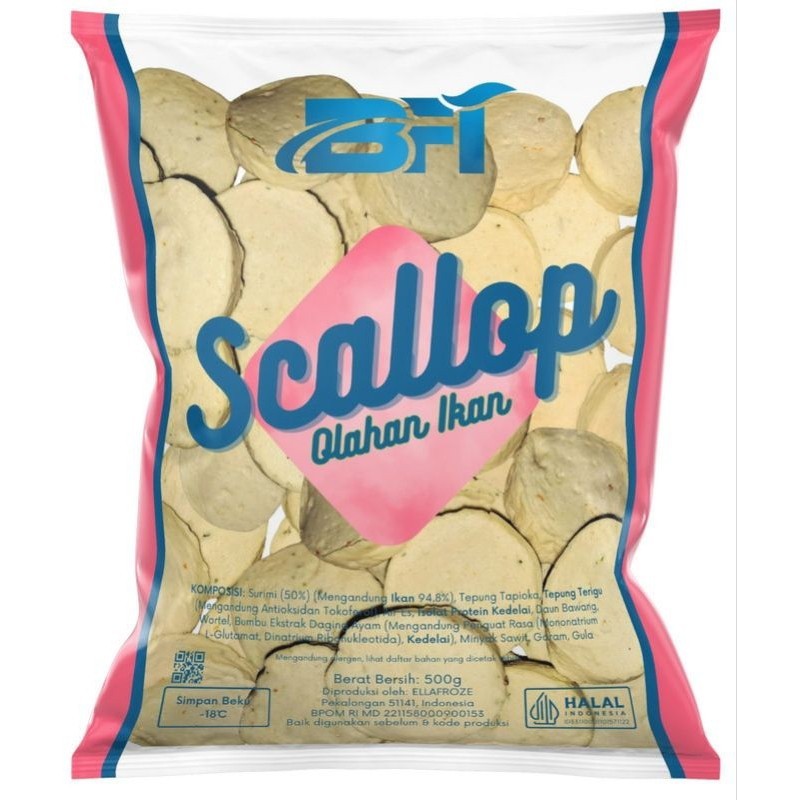 

BFI SCALLOP OLAHAN IKAN 500GR