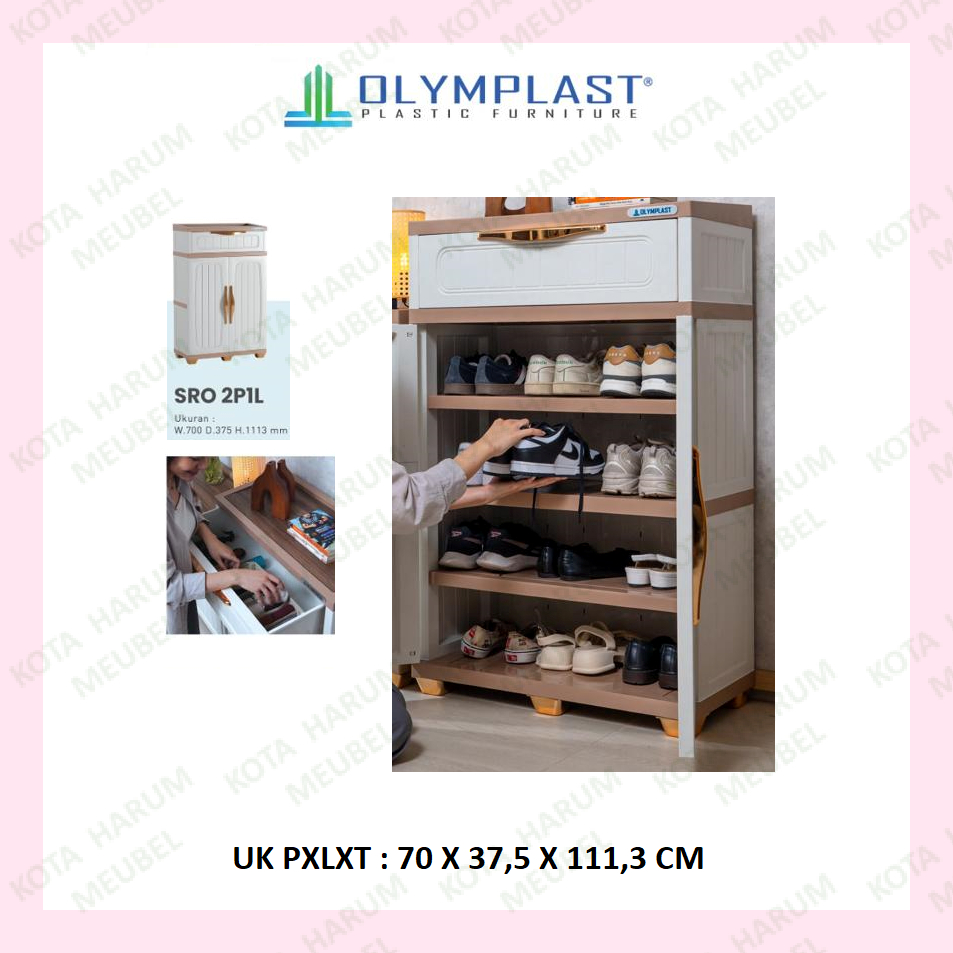 lemari sepatu plastik olymplast SRO 2P1L SRO 2P 1L SRO2P1L murah bandung lemari sepatu plastik rak s