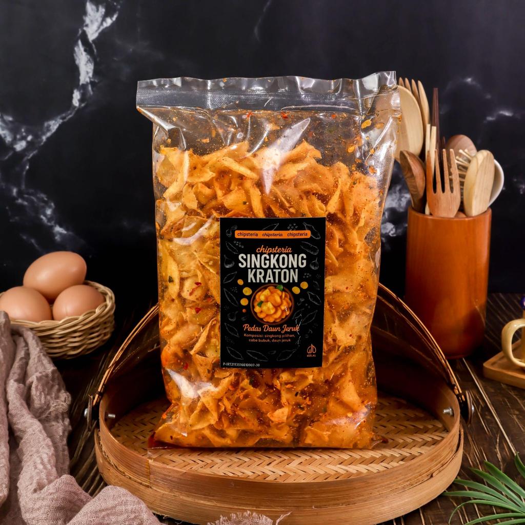 

Chipsteria Keripik Singkong Pedas Daun Jeruk/Kripset/300gr