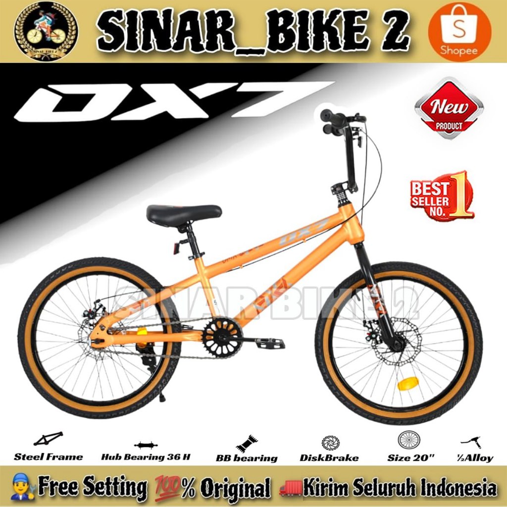 Sepeda Anak Laki BMX OX7 Rem Cakram Ukuran 20 Inch Usia 8-11 Tahun