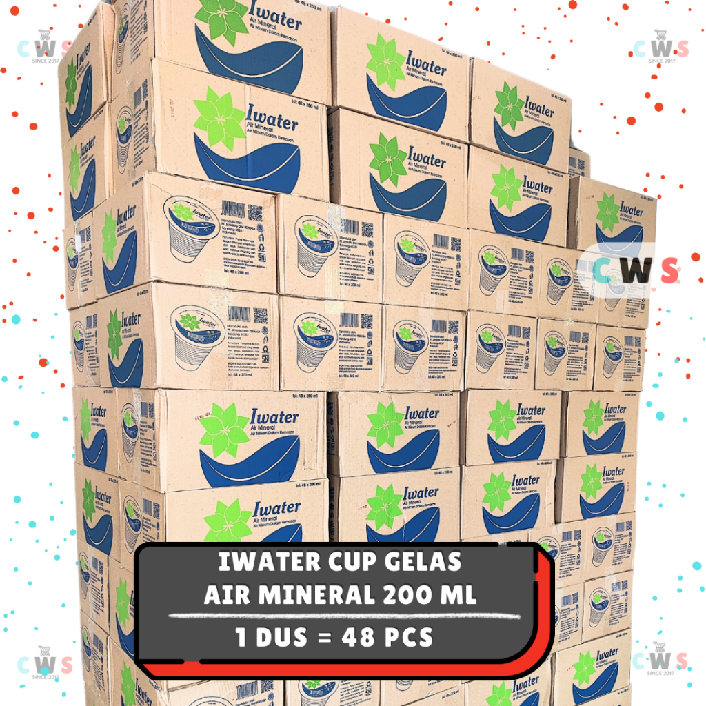 

IWATER Air Mineral AMDK Cup Gelas 200 ml - 1 Dus / 48 Pcs