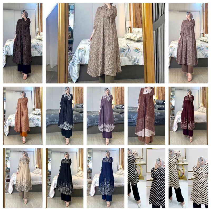 SET TUNIK RAYON // ONESET LONG TUNIK // SET TUNIK CANTIK // ONESET ADEM // TUNIK SETELAN CELANA KULO