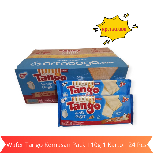 

Wafer Tango Vanilla Delight Kemasan Pack 1 Karton isi 24 Pcs @110g