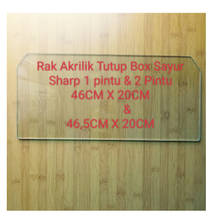 SIAP KIRIM  Rak Kaca Tutup Box Sayur kulkas Sharp